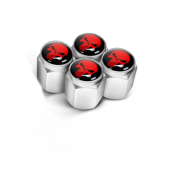 Tampas de Válvula com Caveira Vermelha